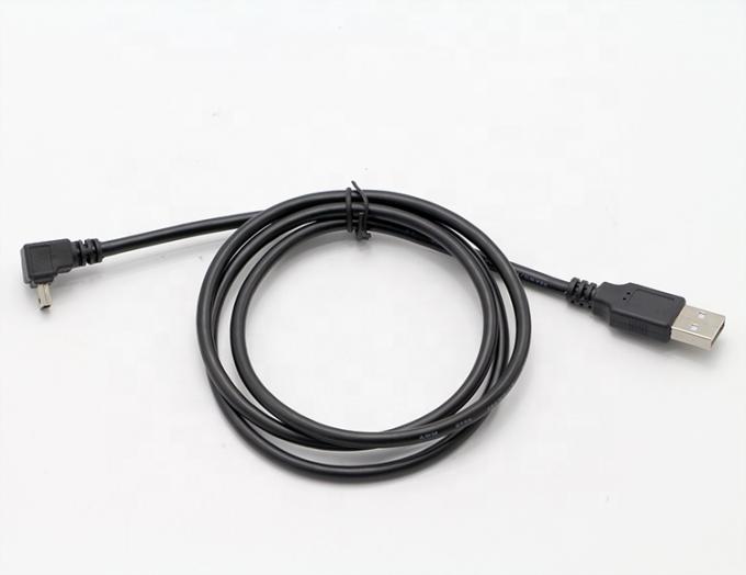 90도 오른쪽 왼쪽 위 아래 각 미니 USB 데이터 충전 케이블 1