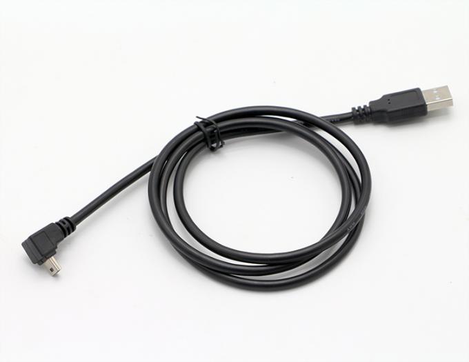 90도 오른쪽 왼쪽 위 아래 각 미니 USB 데이터 충전 케이블 6