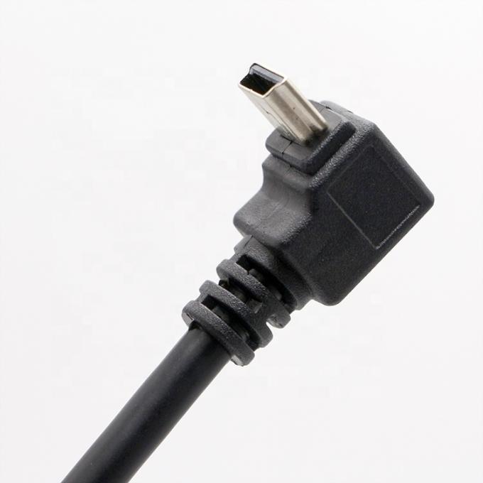 90도 오른쪽 왼쪽 위 아래 각 미니 USB 데이터 충전 케이블 5