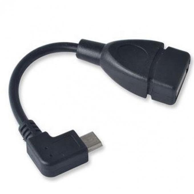 90도 각 미크로 B에서 USB 타입 A 여성 OTG 어댑터 케이블 0