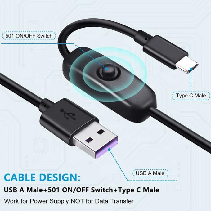 1m 5V 3A USB 타입 C 충전기 전원 케이블 3