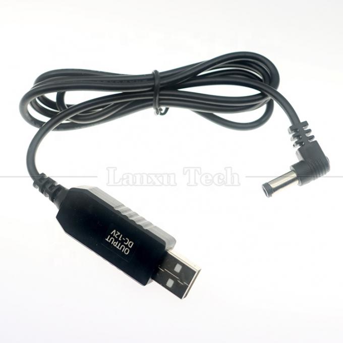 12V 부스터 USB 5V ~ 12V 90도 각 5.5x2.1mm Wifi 라우터용 잭 케이블 2