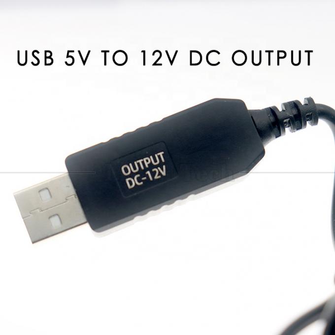 12V 부스터 USB 5V ~ 12V 90도 각 5.5x2.1mm Wifi 라우터용 잭 케이블 4