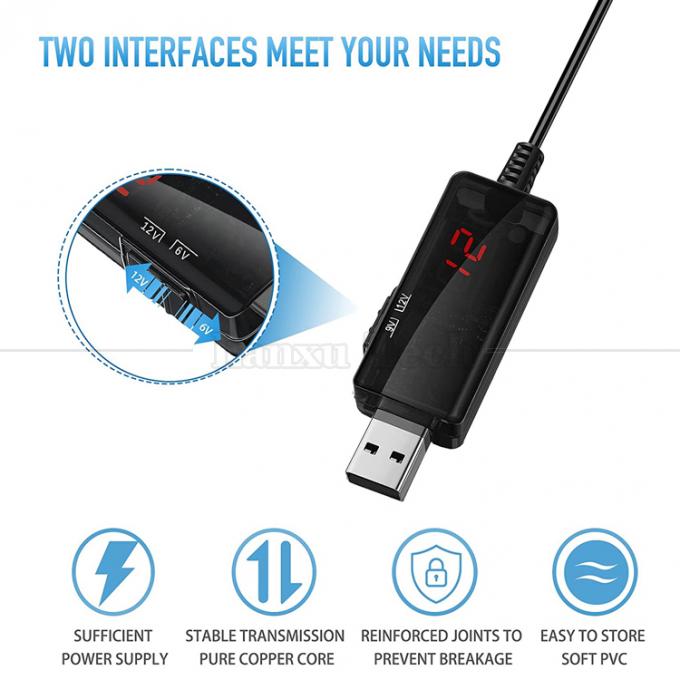 1m 드록 5V USB로 부스 9V 12V 스텝 업 멀티 출력 DC 변환 케이블로 라우터 모?? 4