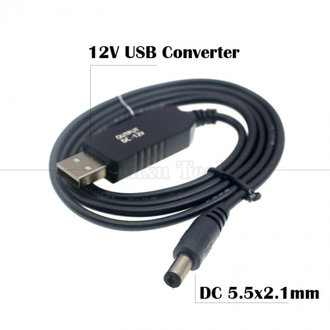주식 판매 1M 와이파이 라우터 전압 설정 충전기 5.5x2.1mm DC 5V에서 12V 전원 USB 라우터 케이블 4