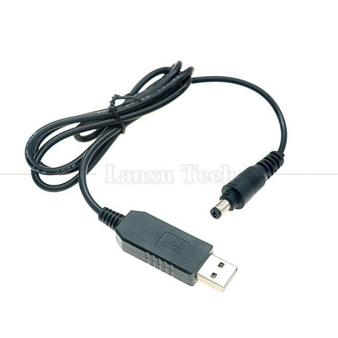 고품질 5V USB에서 12V 출력 DC 5.5x2.1mm 잠금 커넥터 부스터 LED 스트립 스트링 라이트 램프에 대한 전원 USB 케이블을 설정 3