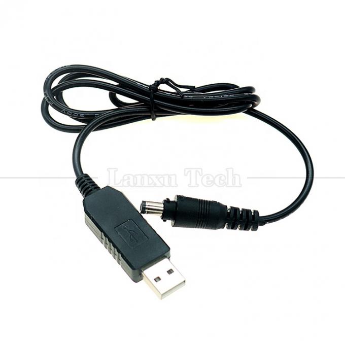 고품질 5V USB에서 12V 출력 DC 5.5x2.1mm 잠금 커넥터 부스터 LED 스트립 스트링 라이트 램프에 대한 전원 USB 케이블을 설정 6
