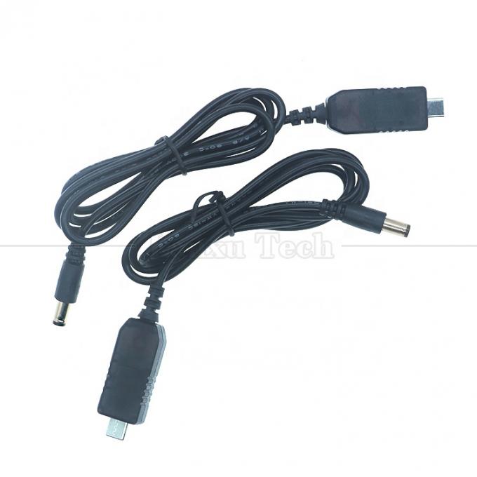 USB 타입 C에서 DC 5.5x2.1mm 8.4v 7.4v 6v 4.5v 3.6v 3v 2.4v 9v 12v Wifi 라우터 LED 라이트 스트립 회로 출력 케이블 1