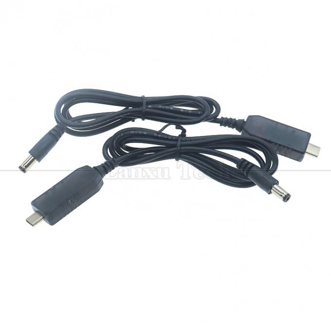 USB 타입 C에서 DC 5.5x2.1mm 8.4v 7.4v 6v 4.5v 3.6v 3v 2.4v 9v 12v Wifi 라우터 LED 라이트 스트립 회로 출력 케이블 6