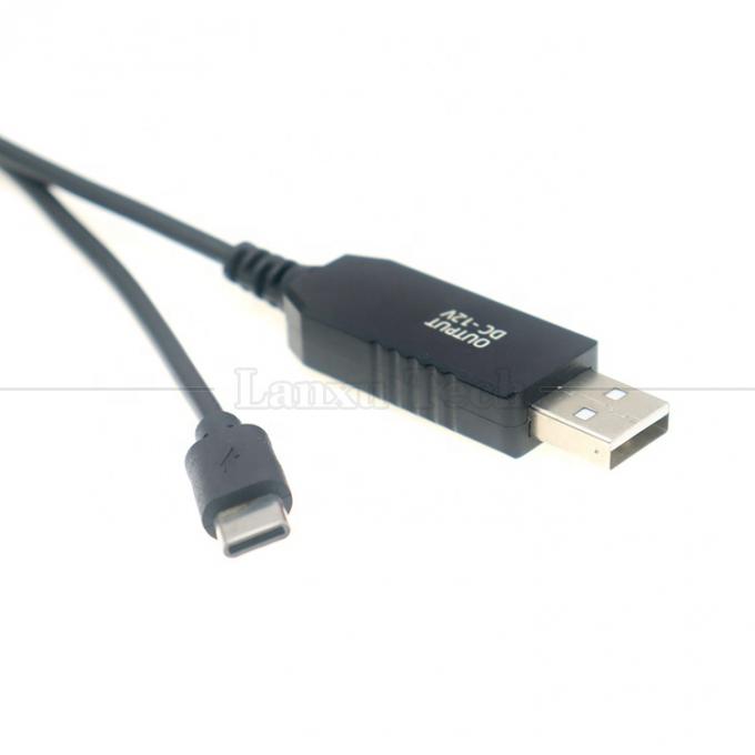 USB 5V에서 USB 타입 C 12V 출력 부스터 변환기 전원 충전 케이블 3