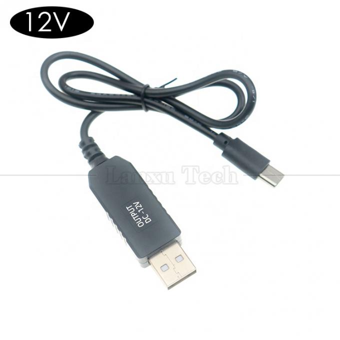USB 5V에서 USB 타입 C 12V 출력 부스터 변환기 전원 충전 케이블 1