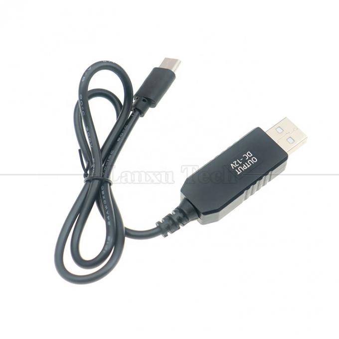 USB 5V에서 USB 타입 C 12V 출력 부스터 변환기 전원 충전 케이블 2