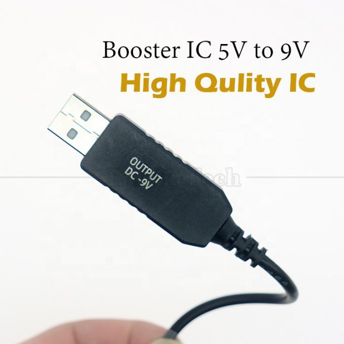 고품질 부스터 5V USB에서 9V DC 5.5x2.1mm 스텝 업 변환기 전원 충전 케이블 2