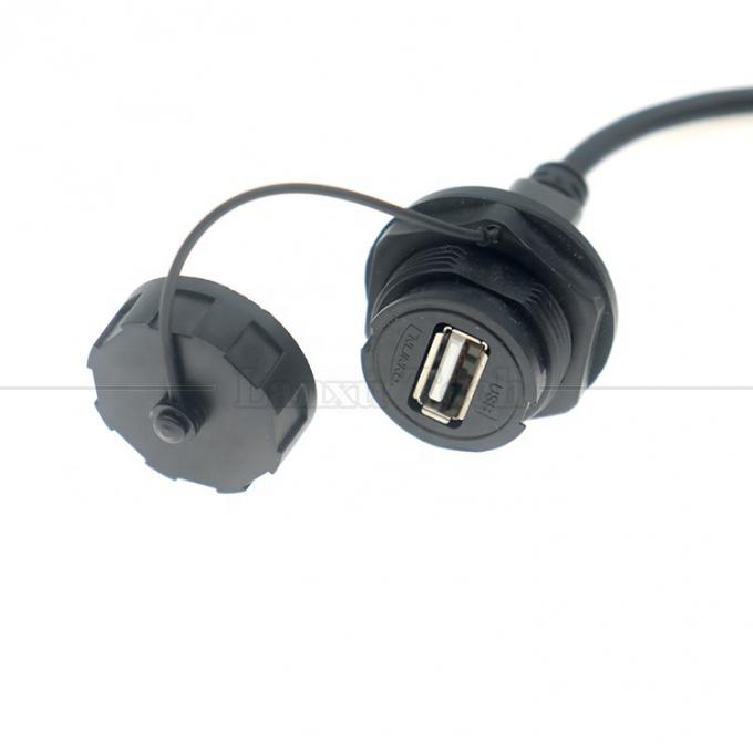 방수 남성에서 여성 패널 마운트 USB 타입 A 포트 커넥터 확장 케이블 4