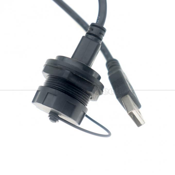 방수 남성에서 여성 패널 마운트 USB 타입 A 포트 커넥터 확장 케이블 3
