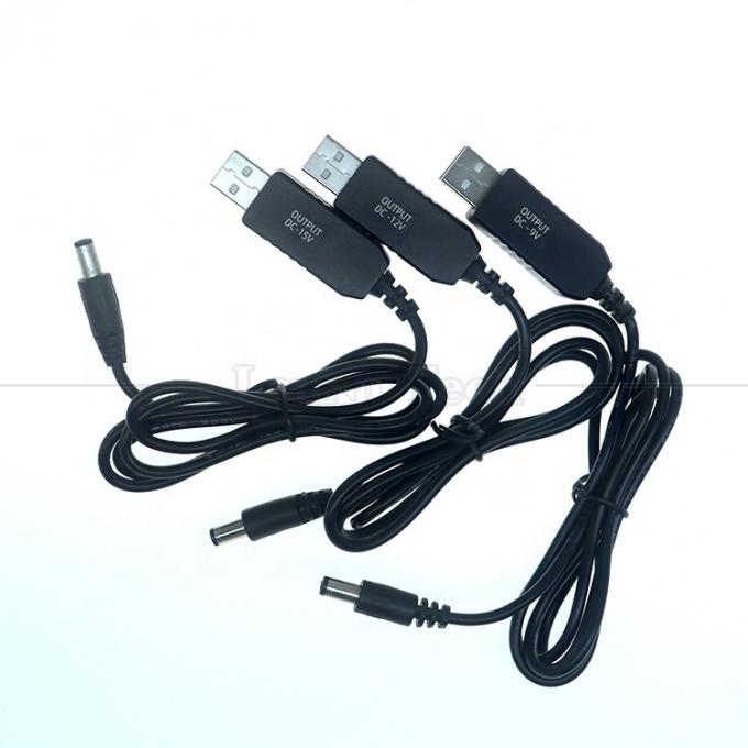 사용자 정의 전압 15V 12V 10V 9V 4V 3V USB에서 DC 마이크로 타입 C 충전 케이블 라우터 카메라 LED 라이트 워키 토키 GPS 2