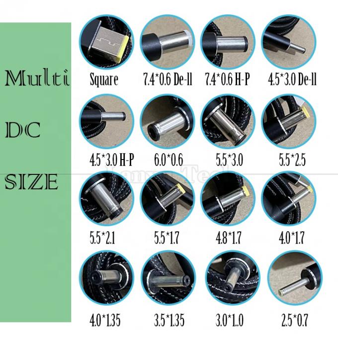20V 5A 100W 듀얼 E 마크 칩 PD 충전 USB 타입 C에서 DC 노트북 케이블 와이어 어댑터 HP 아수스 레노보 델 1