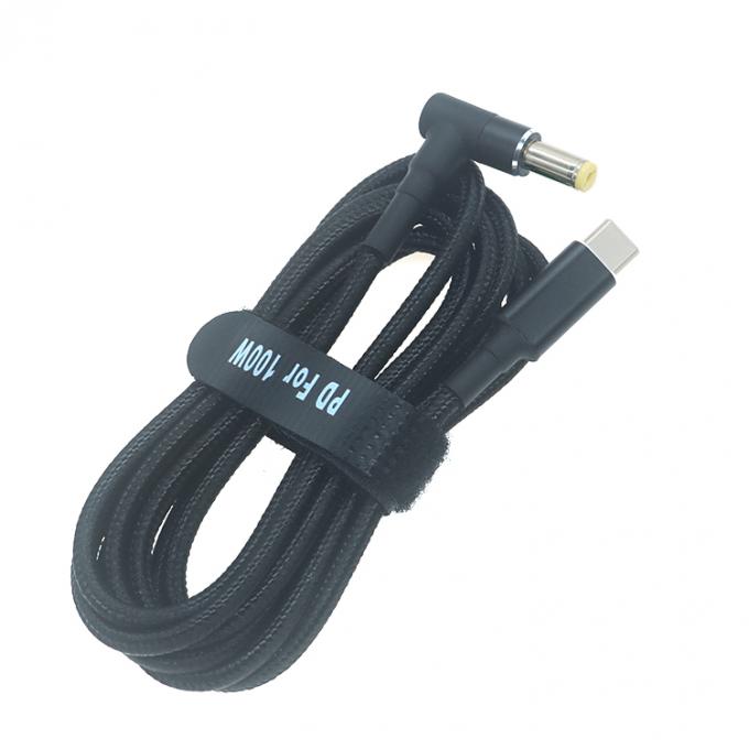 20V 5A 100W 듀얼 E 마크 칩 PD 충전 USB 타입 C에서 DC 노트북 케이블 와이어 어댑터 HP 아수스 레노보 델 5