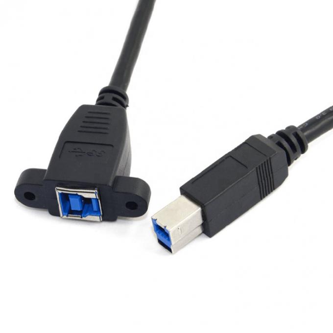 스크루 잠금 스터드 패널 마운트 남성에서 여성 USB 3.0 B형 케이블 2