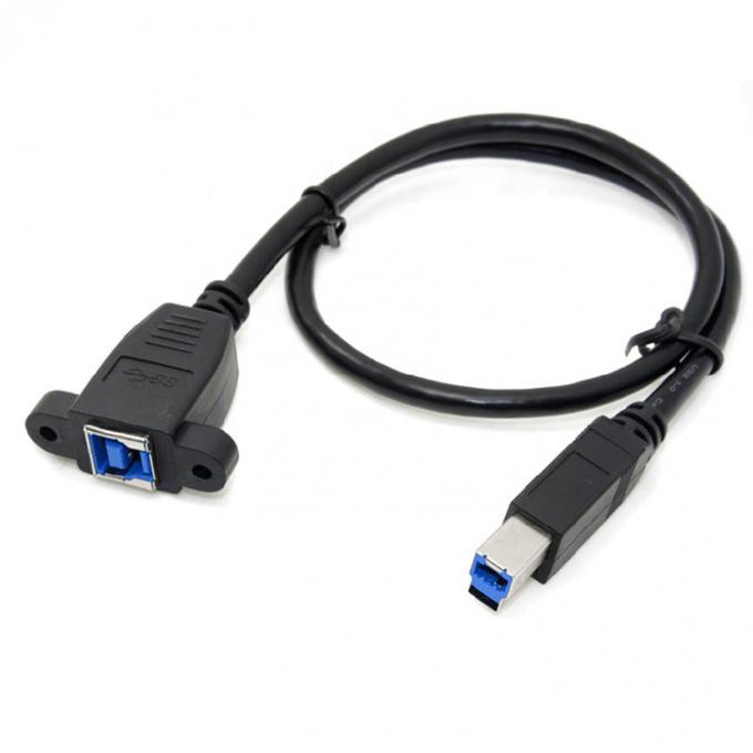 스크루 잠금 스터드 패널 마운트 남성에서 여성 USB 3.0 B형 케이블 6