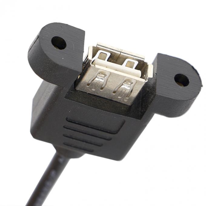 스크루 잠금 남성에서 여성 패널 마운트 USB 확장 케이블 2