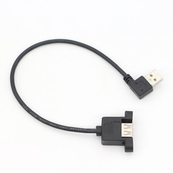 스크루 잠금 남성에서 여성 패널 마운트 USB 확장 케이블 4