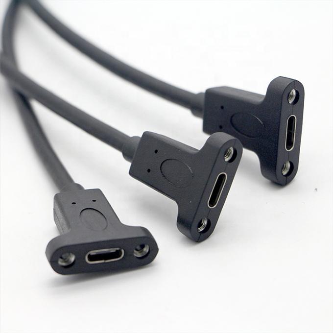 스크루 잠금 스드 USB 3.0 USB 유형 C 3.1 여성 패널 마운트 USB 3.0 확장 케이블 3