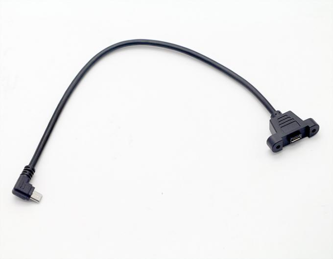 CUSTOM 0.3M 1M 90도 위아래 왼쪽 오른쪽 각 스크루 마이크로 패널 마운트 USB 확장 케이블 1