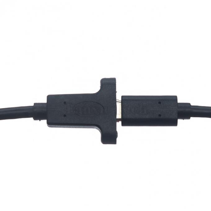 커스터마이징 USB3.1 Gen2 스크루 잠금 스터드 USB 타입 C 3.1 패널 마운트 확장 케이블 6