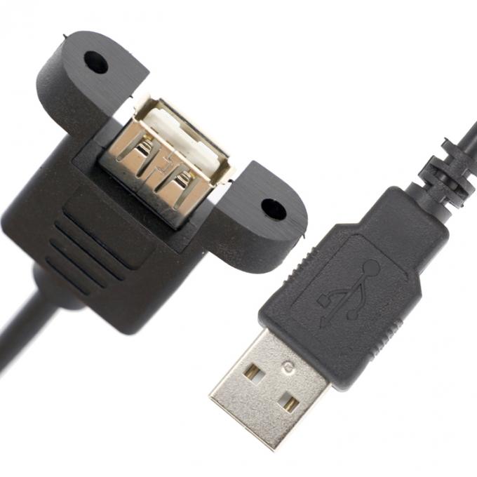 커스터마이징1M 2M 스터드 남성에서 여성 패널 마운트 USB 2.0 타입 A 확장 케이블 1