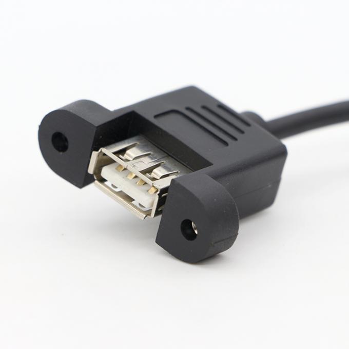 커스터마이징1M 2M 스터드 남성에서 여성 패널 마운트 USB 2.0 타입 A 확장 케이블 2
