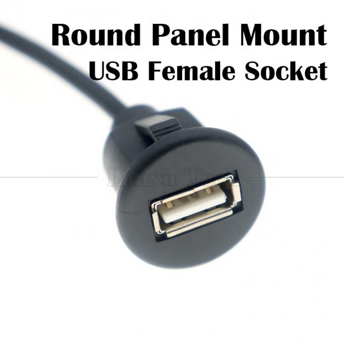 자동차 오디오 스테레오 대시보드 남성에서 여성 플러시 패널 마운트 USB 2.0 타입 A 확장 케이블 5