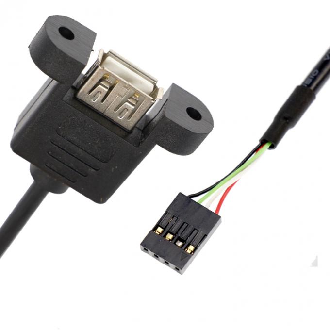 커스터마이징 나사 잠금 스드 1M 2M 패널 마운트 여성 USB A 남성으로 듀폰 커넥터 케이블 1