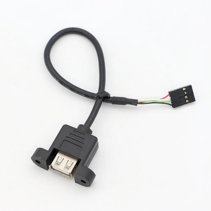 커스터마이징 나사 잠금 스드 1M 2M 패널 마운트 여성 USB A 남성으로 듀폰 커넥터 케이블 4