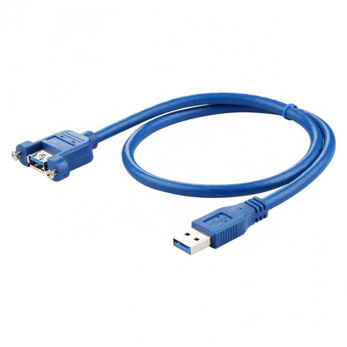 고속 데이터 5Gbps USB 3.0 타입 A 남성에서 여성 패널 마운트 USB 3.0 확장 케이블 1