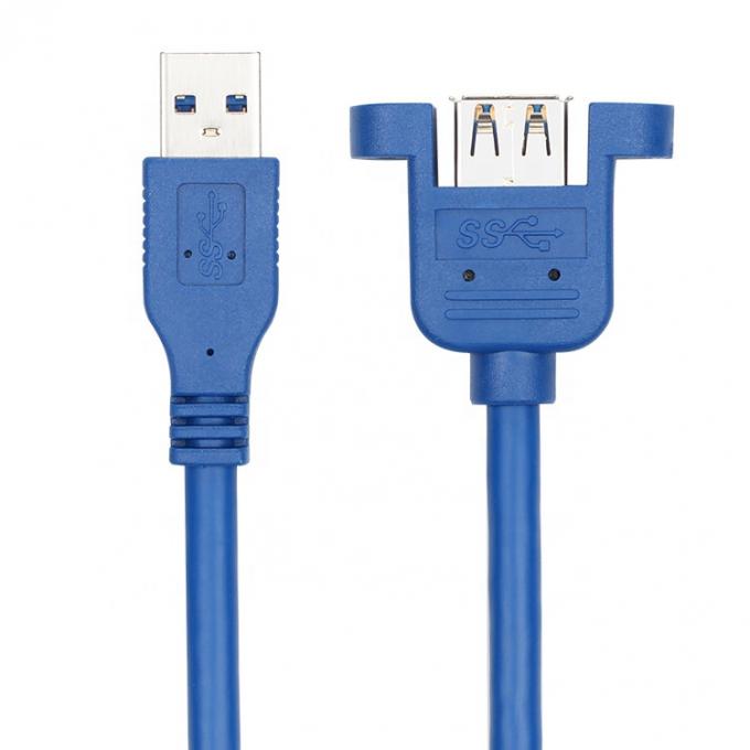고속 데이터 5Gbps USB 3.0 타입 A 남성에서 여성 패널 마운트 USB 3.0 확장 케이블 2