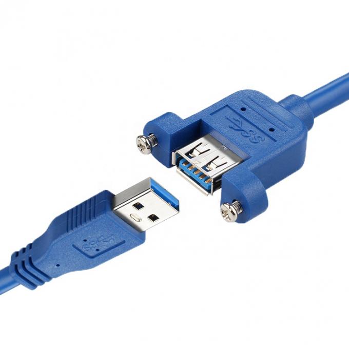고속 데이터 5Gbps USB 3.0 타입 A 남성에서 여성 패널 마운트 USB 3.0 확장 케이블 5
