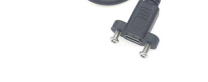 30cm 50cm 나사 패널 마운트 남성에서 여성 USB 타입 C 3.1 확장 케이블 7