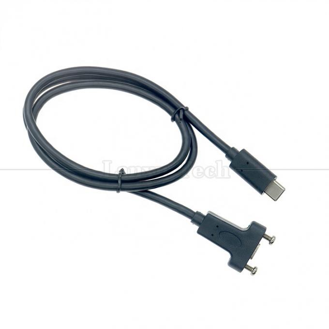 10Gbps 0.3m 1m 남성에서 여성 유형 C 3.1 패널 마운트 나사 잠금 구멍 USB 확장 케이블 1