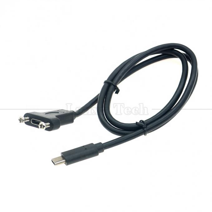 10Gbps 0.3m 1m 남성에서 여성 유형 C 3.1 패널 마운트 나사 잠금 구멍 USB 확장 케이블 9