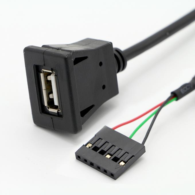 OEM USB 소켓 패널 마운트 케이블과 듀폰 터미널에 스냅 2