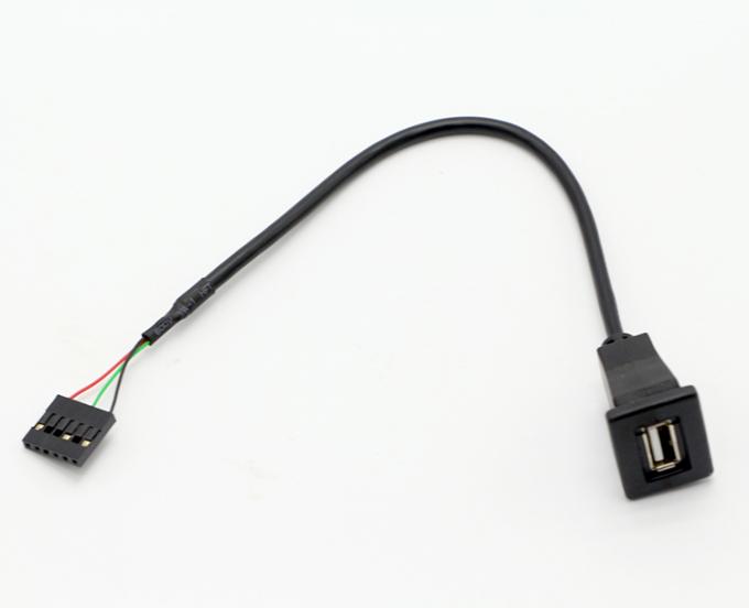 OEM USB 소켓 패널 마운트 케이블과 듀폰 터미널에 스냅 5