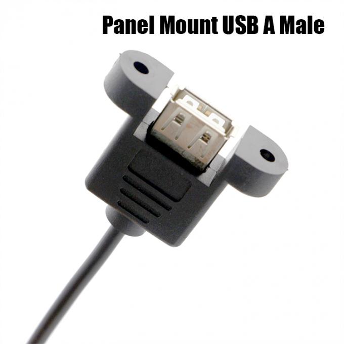 사용자 지정 나사 잠금 스터드 여성 패널 마운트 USB 2.0 타입 A ~ JST XH PH SH 조립 케이블 3