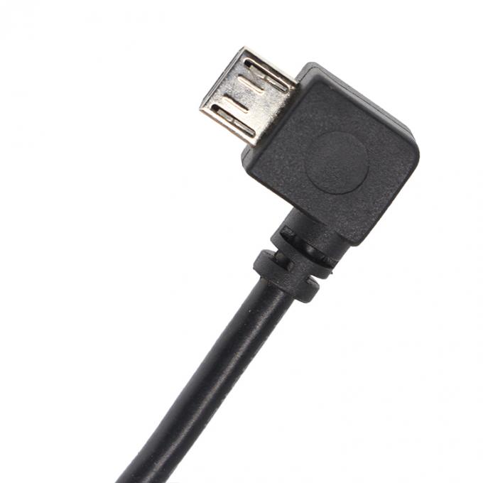 맞춤 스크루 잠금 90도 각 미크로 B 남성 USB 2.0 유형 B 여성 패널 마운트 확장 케이블 3