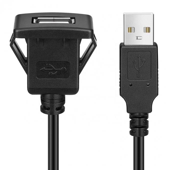 스냅 소켓 대시보드 패널 남성에서 여성 USB 플러시 마운트 확장 케이블 4