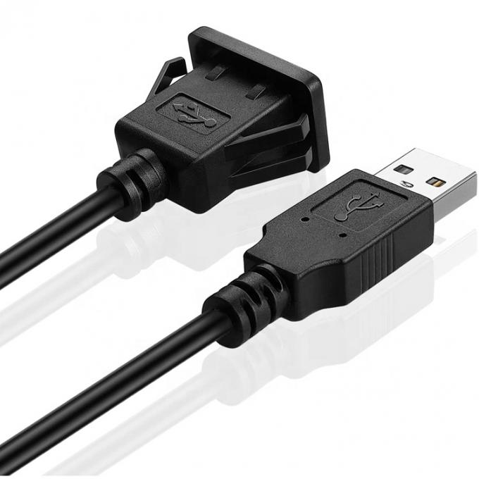 스냅 소켓 대시보드 패널 남성에서 여성 USB 플러시 마운트 확장 케이블 5
