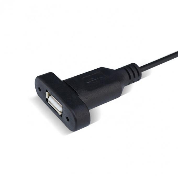 사용자 지정 패널 마운트 USB A 여성에 게 노크 와이어 틴 오픈 엔드 케이블 2