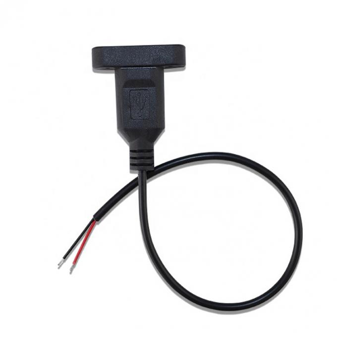 사용자 지정 패널 마운트 USB A 여성에 게 노크 와이어 틴 오픈 엔드 케이블 1