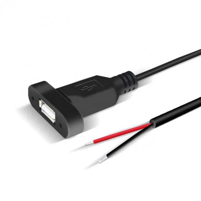 사용자 지정 패널 마운트 USB A 여성에 게 노크 와이어 틴 오픈 엔드 케이블 5