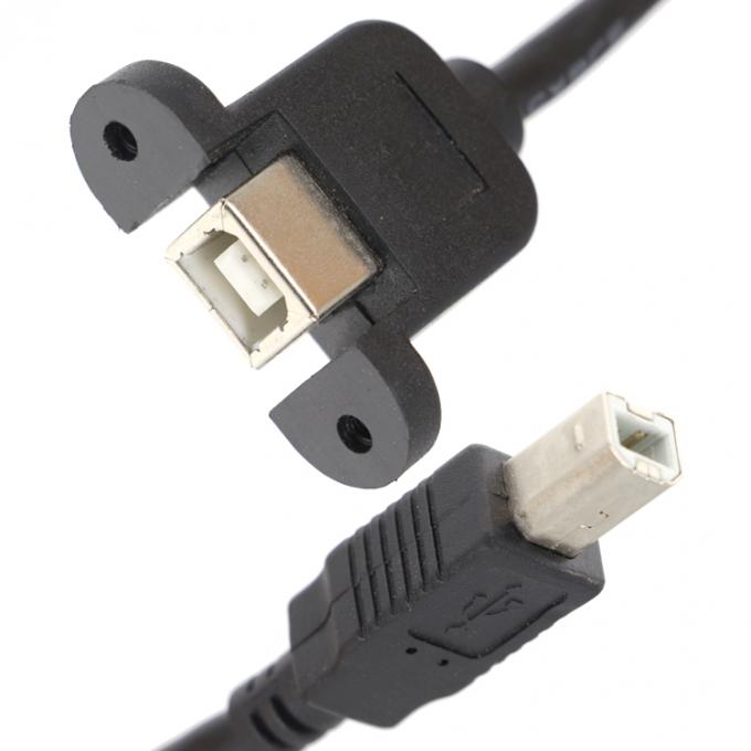 스크루 로킹 미니 마이크로 B 타입 C RJ45 이더넷 남성에서 여성 USB 패널 마운트 확장 케이블 2